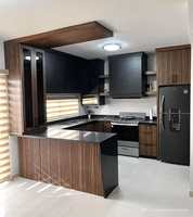 CBMMart Armoire de rangement design moderne en marbre avec îlot de cuisine Design mat Armoire de cuisine