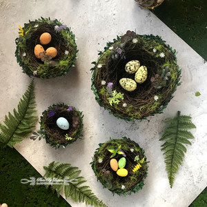 Adornos Decorativos de Paja Tejida Estilo Rústico Campestre para Pascua, Bodas y Festivales, con Forma de Nido, para Pedidos Internacionales y Comercio Exterior - Product Image 3