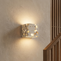 Lámpara de Pared LED de Terrazo Impermeable IP54, 6W, Blanco Cálido, Aplique de Pared para Exteriores, para Patio, Porche, Jardín, Baño, Hotel
