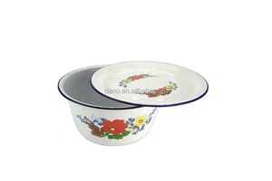 Promoção de Alta Qualidade Rodada Esmalte <span class=keywords><strong>Finger</strong></span> Bowl Pot de Cozinha Personalizada 26cm 30cm 32m 34cm Salad Bowl Set - Product Image 2