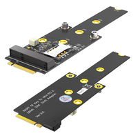Adaptador M.2 Key-M a Mini PCI-e con Ranura para Tarjeta SIM (Estándar/Micro/Nano) para Expansión de Red en Laptops y PC, 10Gbps, Material PCB, en Stock