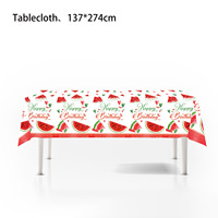 Ychon nouveau Design pastèque fruits motif vaisselle Arrangement papier plateau pastèque été fête fournitures ensemble