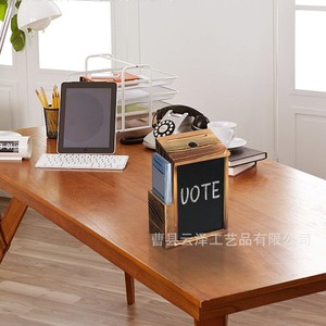 Buzón de sugerencias de madera transfronterizo con cerradura, buzón de madera para pared, caja de recordatorios de donaciones, caja de tickets de madera sencilla - Product Image 2