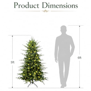 Décoration de Noël pour la maison, style européen et américain, sapin de Noël en PE de luxe, 1,5 m, 1,8 m, 2,1 m - Product Image 2
