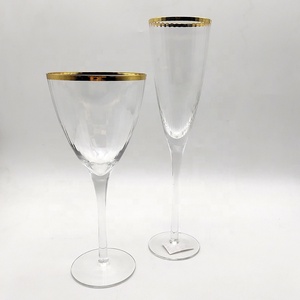 Copas <span class=keywords><strong>de</strong></span> <span class=keywords><strong>vino</strong></span> <span class=keywords><strong>de</strong></span> alta calidad con borde dorado, copas <span class=keywords><strong>de</strong></span> <span class=keywords><strong>vino</strong></span> para boda, Hotel, con borde dorado - Product Image 2