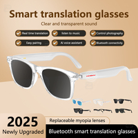 Lunettes intelligentes IA, fonction de contrôle d'application de traduction par écouteurs, lunettes intelligentes pour appels musicaux