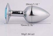 Hot Sale Butt Plug Anale in Metallo con Gioiello, Giocattoli Anali in Acciaio Inossidabile, Plug Anale Grande per il Piacere Femminile, <span class=keywords><strong>Sex</strong></span> Toys - Product Image 6