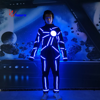 Control inalámbrico LED Light Tron Dance Disfraces TV & Movie Disfraces LED Cosplay Disfraz Rave Ropa de rendimiento