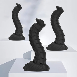 Dildo incurvé de forme unique, <span class=keywords><strong>plug</strong></span> anal, dilatateur anal, masturbateur anal en forme de bourgeon de rose, jouet sexuel pour adultes, jouets de plaisir pour adultes pour ouverture anale - Product Image 1
