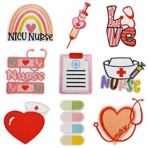 New Iron on Embroidered love <b>Nurse</b> Cap Capsule Heart Medical Patches for Doctor <b>Nurse</b> Clothes <b>Bag</b> Decoration - Product Image 1