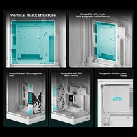 Boîtier Deepcool Ch270 Mid Tower MicroATX compatible avec les cartes mères Maxt à connecteurs arrière et pouvant accueillir un refroidissement liquide 360.