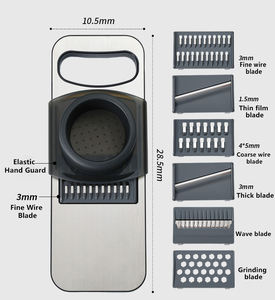 Paslanmaz Çelik Manuel Çok Fonksiyonlu Sebze Doğrayıcı Rende Sebze Kesici Düz Kesme Tahtası Dilimleyici Kamp İçin - Product Image 6