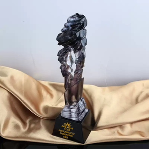 Personnalisation Gravure Réunion Annuelle Récompenses Souvenir Créatif Goutte <span class=keywords><strong>D</strong></span>'<span class=keywords><strong>eau</strong></span> Pierre Portant Noir Art <span class=keywords><strong>Verre</strong></span> Trophée - Product Image 4