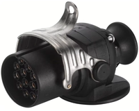 Fiche de remorque 13Pin ABS/EBS 24V Fiche à vis en plastique pour camion de remorque Fiche de connecteur 24V 13Pin: Contact à sertir/Contact à broche soudée