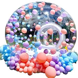Maison d'amusement de fête pour enfants, igloo en cristal à bulles gonflables blanc clair, tente dôme, souffleur transparent, ballons à bulles gonflables - Product Image 1
