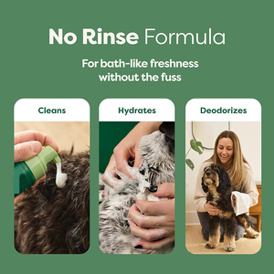 GMP OEM Shampooing et après-shampoing sec sans eau pour chien Lavage pratique sans rinçage pour le nettoyage de voyage Conditionnement et démêlage - Product Image 4