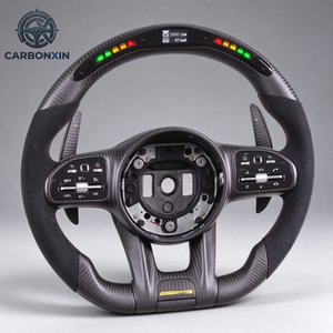 Volante de Fibra de Carbono y Cuero Personalizado de Alta Calidad con LED para Mercedes Benz CLS W218/W219, Clase C W205 W204, Clase G, Clase S W221 - Product Image 1