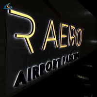 Letrero acrílico iluminado con LED 3D personalizado Letrero Letra LED Luz LED Decoración personalizada Letrero LED para publicidad de tienda al aire libre