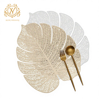 Nouveau dessous de plat/sets de table en PVC creux imitation feuilles de tortue pour la vente en gros, modèle C039