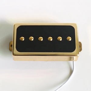Pickup <span class=keywords><strong>per</strong></span> <span class=keywords><strong>Chitarra</strong></span> Elettrica Donlis Alnico 5 Magnetico, Copertura Dorata Aperta, Dimensioni Humbucker LP con Metallo - Product Image 1