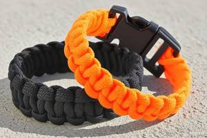 Práctica pulsera de cordón negra para equipo de seguridad y supervivencia al aire libre de 24 cm - Product Image 2