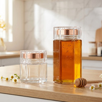 Botol Kaca Heksagonal Tebal Bahan Putih Berkualitas Tinggi, Botol Madu, Botol Acar, Stoples, Botol Kepala, Tangki Penyimpanan