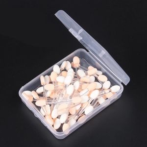 25 pièces/ensemble brosse à ombre à paupières éponge jetable à <span class=keywords><strong>Double</strong></span> tête ovale vente en gros outil d'applicateur d'ombre à paupières bon marché - Product Image 5