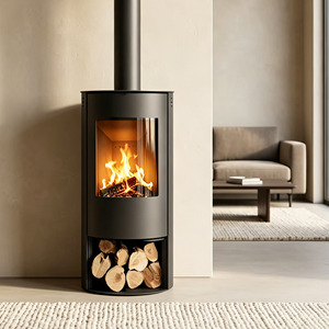 <span class=keywords><strong>Poêle</strong></span> à bois R1204A 12KW, design rond, 86% de rendement élevé, <span class=keywords><strong>poêle</strong></span> à bois pour chauffage intérieur - Product Image 1