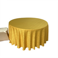 Table ronde moutarde dorée en Polyester, vêtements pour mariages, Banquets et Restaurants, nouvelle collection 2022