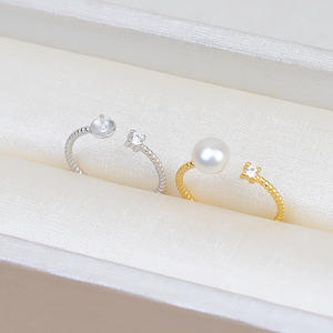 แหวนเงินแท้ S925 ปรับขนาดได้ สำหรับทำแหวนไข่มุก DIY แบบเปิด รูปทรงเกลียว 5-7 มม. อุปกรณ์ทำเครื่องประดับสำหรับผู้หญิง พร้อมตัวเรือนเปล่า - Product Image 2