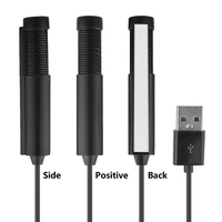 Microphone à condensateur USB professionnel à réduction de bruit avec amplificateur intégré - Portable, omnidirectionnel, en métal ABS, pour conférence de bureau
