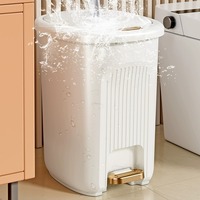 Vente en gros de poubelle à pédale en plastique épais de 20 litres, poubelle sanitaire à pédale mains libres
