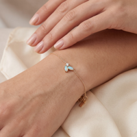 Bracelet ajustable en argent sterling 925 avec zircon et opale, chaîne à maillons délicats en pierres précieuses, cadeau pour femme – Vente chaude, personnalisable OEM