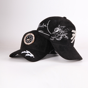 사용자 정의 5 패널 디자인 스포츠 모자 곡선 챙 남여 공용 스웨이드 새틴 안감 야구 모자 - Product Image 5