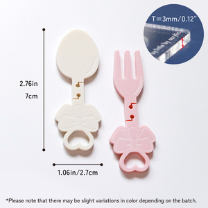 Tenedor, Cuchara, Miniatura de Café, Postre, Fiesta de Té, Regalo, Accesorios de Juguete de Plástico Acrílico para Muñecas - Product Image 3