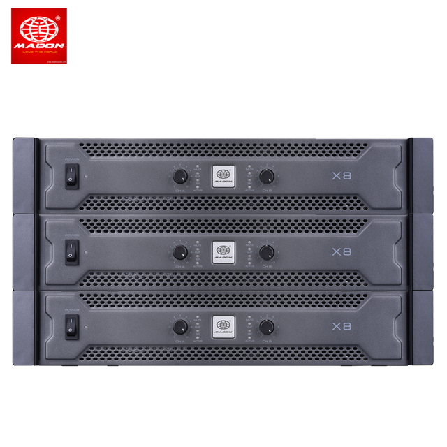 MADON Power Amplifier X4 X6 X8 Professional Power Amplifier for Dj Stage Performance Audio Amplifier