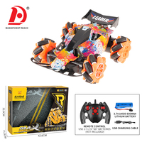 Auto de Acrobacias con Control Remoto 2.4G 360 °   Coche de Carreras RC Todoterreno con Rotación y Derrape, Carrocería con Diseño de Grafiti, Juguete para Niños