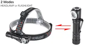 Best 2 In 1 Multi-function High Power Led Head Torch Light Pocket Tactical Headlamp Magnetic Charging EDC Flashlight