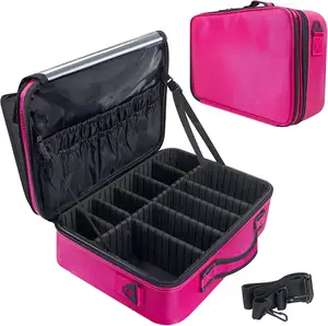 Make-up Fall Große Reise Kosmetik Fall Organizer Profession elle tragbare Make-up Aufbewahrung taschen für Toiletten artikel, Pink