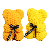 Ours en peluche doux et mignon, ours en peluche, Rose, savon, fleur, Animal mignon, ours Rose pour cadeau de noël