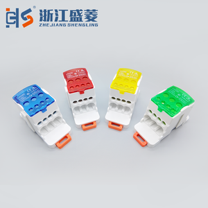 Conectores de Fios Elétricos UKK 80A Universais Unipolares para Distribuição de Energia em Caixa de Junção Terminal de Trilho Din - Product Image 5