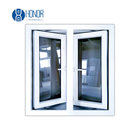Fenêtres à battants en PVC pour maison, prix usine Chine, simple ou double vitrage, insonorisées, PVC UPVC, 3x4