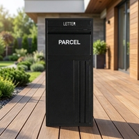 Boîte aux lettres extérieure en acier galvanisé avec serrure à clé, boîte de livraison sécurisée pour colis, boîte postale express, boîte de dépôt de colis