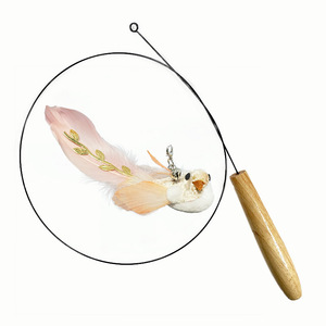 Varita de silicona con ventosa y alambre de acero largo, cabezal de repuesto en forma de pájaro, para gatos autoentretenidos - Product Image 4