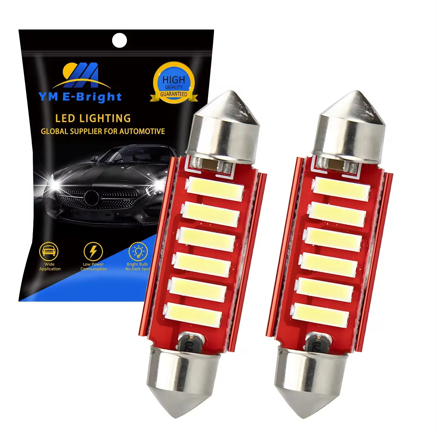 High quality super 31mm 36mm 39mm 41mm C5W C10W 4014 smd led car white 12V festoom light auto interior dome lamp reading bulb