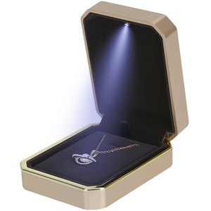 High-end PU Leather Jewelry <b>Box</b> with LED Lights, Suitable for <b>Rings</b>, Necklaces, Earrings Display, in Stock - Product Image 4