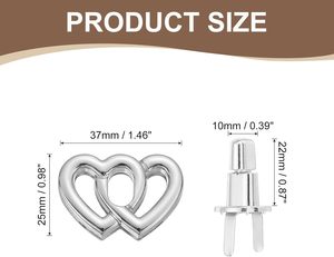 Uxcell – Fermetures à torsion en X pour sacs, attaches en alliage d'aluminium, double cœur, clip de fermeture pour sacs, accessoires de quincaillerie - Product Image 2