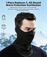 Masque de ski personnalisé en polaire chaude respirante, coupe-vent et épaissi, cache-tête et cache-cou pour activités de plein air et cyclisme hivernal