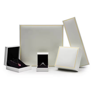 Gold Edge Custom Leather-Filled <b>Material</b> New Design Arrival Fashion Women Right Angle Jewelry <b>Storage</b> <b>Box</b> - Product Image 1