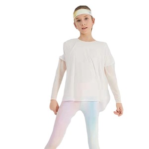Vêtements de tennis pour enfants à manches longues Double couche Crème solaire respirante Vêtements de sport à séchage rapide - Product Image 5